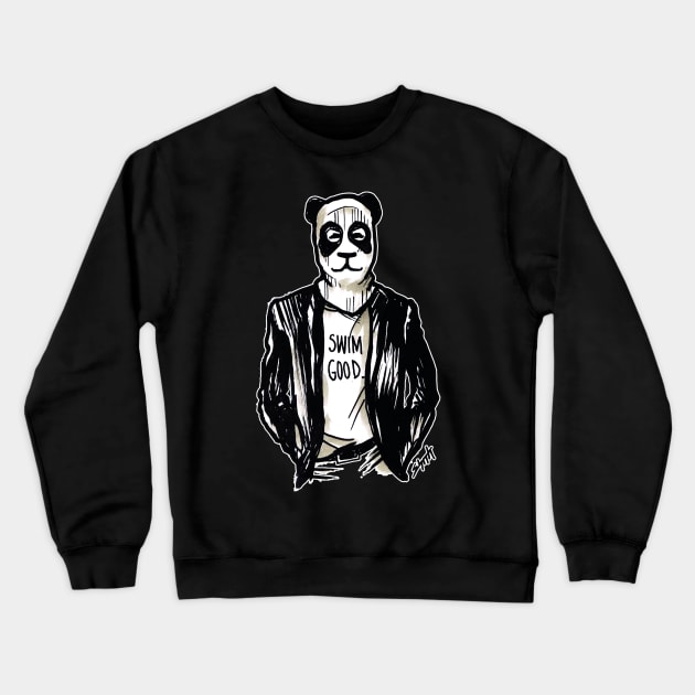 Frank Panda Ocean Mask - Swim Good Crewneck Sweatshirt by sketchnkustom